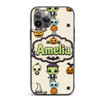 Halloween Character Zombie Mummy Bat Pumpkin Custom Name Protective Phone Case Mobile Cover Durable Everyday Smartphone Shock Resistant