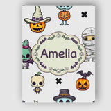 Personalised Name Cute Halloween Frankenstein Custom Unique Gift Idea Modern Room Accent Canvas Wall Art Print Decor Picture Ready to Hang