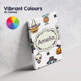 Personalised Name Cute Halloween Frankenstein Custom Unique Gift Idea Modern Room Accent Canvas Wall Art Print Decor Picture Ready to Hang