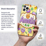 Cute Halloween Donut Candy Eyeball Ice Cream Custom Name Protective Phone Case Mobile Cover Durable Everyday Smartphone Shock Resistant