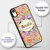 Cute Halloween Donuts Candy Eyeball Ice Cream Custom Name Protective Phone Case Mobile Cover Durable Everyday Smartphone Shock Resistant