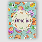 Personalised Name Cute Halloween Donuts Custom  Modern Room Accent Elegant Feature Canvas Wall Art Print Decor Picture Ready to Hang