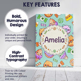 Personalised Name Cute Halloween Donuts Custom  Modern Room Accent Elegant Feature Canvas Wall Art Print Decor Picture Ready to Hang