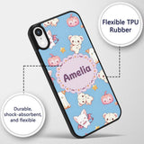 Kawaii Halloween Bunny Witch Ghost Printed Design Custom Name Protective Phone Case Mobile Cover Durable Everyday Smartphone Shock Resistant
