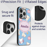 Kawaii Halloween Bunny Witch Ghost Printed Design Custom Name Protective Phone Case Mobile Cover Durable Everyday Smartphone Shock Resistant