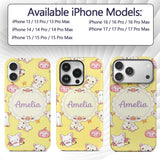 Kawaii Halloween Bunny Witch Ghost Printed Design Custom Name Protective Phone Case Mobile Cover Durable Everyday Smartphone Shock Resistant