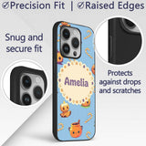 Cute Kawaii Halloween Pumpkin Candy Scarecrow Custom Name Protective Phone Case Mobile Cover Durable Everyday Smartphone Shock Resistant
