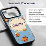 Cute Kawaii Halloween Pumpkin Candy Scarecrow Custom Name Protective Phone Case Mobile Cover Durable Everyday Smartphone Shock Resistant