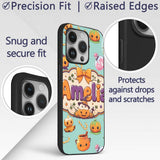 Cute Kawaii Halloween Pumpkin Candy Scarecrow Custom Name Protective Phone Case Mobile Cover Durable Everyday Smartphone Shock Resistant