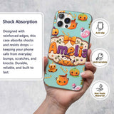 Cute Kawaii Halloween Pumpkin Candy Scarecrow Custom Name Protective Phone Case Mobile Cover Durable Everyday Smartphone Shock Resistant