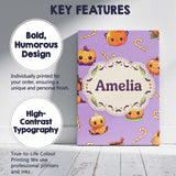 Personalised Name Cute Halloween Pumpkin Custom  Unique Gift Idea Elegant Feature Canvas Wall Art Print Decor Picture Ready to Hang