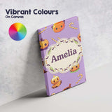 Personalised Name Cute Halloween Pumpkin Custom  Unique Gift Idea Elegant Feature Canvas Wall Art Print Decor Picture Ready to Hang