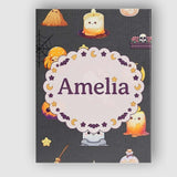 Personalised Name Cute Kawaii Witch Spider Custom  Unique Gift Idea Elegant Feature Canvas Wall Art Print Decor Picture Ready to Hang