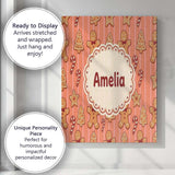 Personalised Name Gingerbread Man Cookies Custom  Unique Gift Idea Elegant Feature Canvas Wall Art Print Decor Picture Ready to Hang