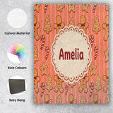 Personalised Name Gingerbread Man Cookies Custom  Unique Gift Idea Elegant Feature Canvas Wall Art Print Decor Picture Ready to Hang
