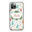 Snowman Reindeer Wreath Winter Christmas Cute Custom Name Protective Phone Case Mobile Cover Durable Everyday Smartphone Shock Resistant