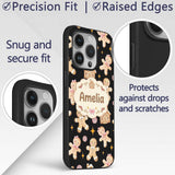 Cute Gingerbread Cookies Candy House on Black Custom Name Protective Phone Case Mobile Cover Durable Everyday Smartphone Shock Resistant