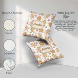 Custom Name Cute Gingerbread Cookies Candy House on Light Grey Square Filled Cushion Throw Pillow Sofa Bed Home Decor Zip Washable UK Made