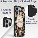 Christmas Gingerbread Man Tree Gift Snowman on Custom Name Protective Phone Case Mobile Cover Durable Everyday Smartphone Shock Resistant