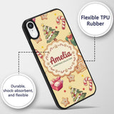 Christmas Gingerbread Man Tree Gift Snowman on Custom Name Protective Phone Case Mobile Cover Durable Everyday Smartphone Shock Resistant