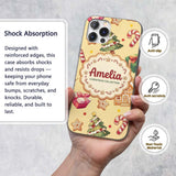 Christmas Gingerbread Man Tree Gift Snowman on Custom Name Protective Phone Case Mobile Cover Durable Everyday Smartphone Shock Resistant