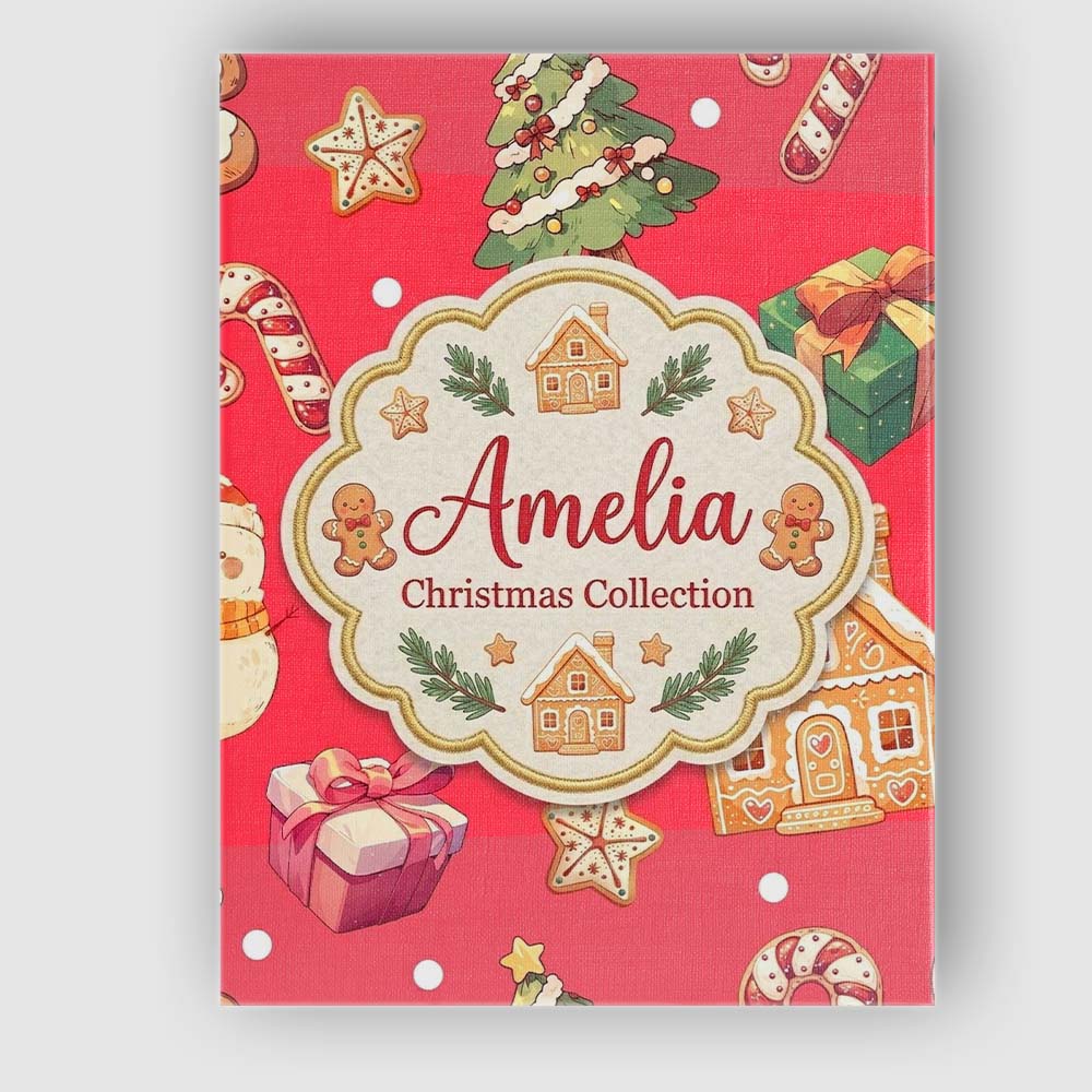 Personalised Name Christmas Gingerbread Man Custom  Bespoke Interior Contemporary Canvas Wall Art Print Decor Picture Ready to Hang