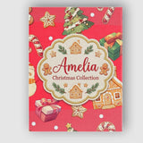 Personalised Name Christmas Gingerbread Man Custom  Bespoke Interior Contemporary Canvas Wall Art Print Decor Picture Ready to Hang