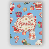 Personalised Name Cute Santa Claus Mrs Custom  Modern Room Accent Elegant Feature Canvas Wall Art Print Decor Picture Ready to Hang