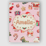 Personalised Name Cute Santa Claus Mrs Custom  Modern Room Accent Elegant Feature Canvas Wall Art Print Decor Picture Ready to Hang
