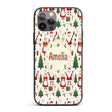 Santa Claus Mrs Snowman Gift Candy Confetti on Custom Name Protective Phone Case Mobile Cover Durable Everyday Smartphone Shock Resistant