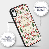Santa Claus Mrs Snowman Gift Candy Confetti on Custom Name Protective Phone Case Mobile Cover Durable Everyday Smartphone Shock Resistant