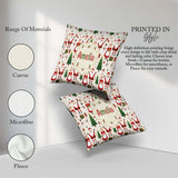 Custom Name Santa Claus Mrs Snowman Gift Candy Confetti on White Square Filled Cushion Throw Pillow Sofa Bed Home Decor Zip Washable UK Made