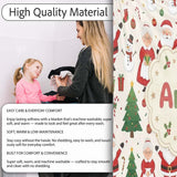 Santa Claus Mrs Snowman Gift Candy Confetti on White Background  Personalised Custom Name Super Soft Fleece Blanket Bed Sofa Throw