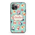 Snowman Snow Globe Poinsettia Winter Christmas on Custom Name Protective Phone Case Mobile Cover Durable Everyday Smartphone Shock Resistant