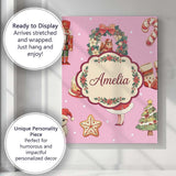 Personalised Name Nutcracker Wreath Cake Custom  Unique Gift Idea Elegant Feature Canvas Wall Art Print Decor Picture Ready to Hang