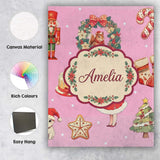Personalised Name Nutcracker Wreath Cake Custom  Unique Gift Idea Elegant Feature Canvas Wall Art Print Decor Picture Ready to Hang