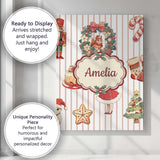 Personalised Name Nutcracker Wreath Cake Custom  Unique Gift Idea Elegant Feature Canvas Wall Art Print Decor Picture Ready to Hang