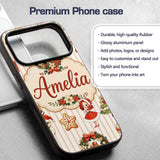 Nutcracker Wreath Cake Girl Christmas Tree on Custom Name Protective Phone Case Mobile Cover Durable Everyday Smartphone Shock Resistant