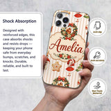 Nutcracker Wreath Cake Girl Christmas Tree on Custom Name Protective Phone Case Mobile Cover Durable Everyday Smartphone Shock Resistant