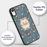 Christmas Gnome Reindeer Snowman Gift on Blue Custom Name Protective Phone Case Mobile Cover Durable Everyday Smartphone Shock Resistant