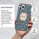 Christmas Gnome Reindeer Snowman Gift on Blue Custom Name Protective Phone Case Mobile Cover Durable Everyday Smartphone Shock Resistant