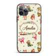 Christmas Gnome Reindeer Snowman Gift on Cream Custom Name Protective Phone Case Mobile Cover Durable Everyday Smartphone Shock Resistant