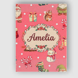 Personalised Name Christmas Gnome Reindeer Custom  Unique Gift Idea Elegant Feature Canvas Wall Art Print Decor Picture Ready to Hang