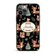 Christmas Reindeer Squirrel Gift Festive Elements Custom Name Protective Phone Case Mobile Cover Durable Everyday Smartphone Shock Resistant