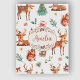 Personalised Name Christmas Reindeer Custom Premium Decorative Design Modern Room Accent Canvas Wall Art Print Decor Picture Ready to Hang