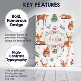 Personalised Name Christmas Reindeer Custom Premium Decorative Design Modern Room Accent Canvas Wall Art Print Decor Picture Ready to Hang
