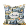 Custom Name Abstract Geometric Curved Shapes Warm Color Seamless Square Filled Cushion Throw Pillow Sofa Bed Home Decor Zip Washable UK Made