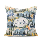 Custom Name Abstract Geometric Curved Shapes Warm Color Seamless Square Filled Cushion Throw Pillow Sofa Bed Home Decor Zip Washable UK Made