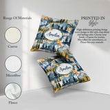 Custom Name Abstract Geometric Curved Shapes Warm Color Seamless Square Filled Cushion Throw Pillow Sofa Bed Home Decor Zip Washable UK Made