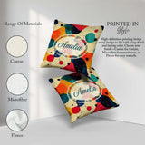 Custom Name Abstract Artistic Paint Splash with Details Seamless Square Filled Cushion Throw Pillow Sofa Bed Home Decor Zip Washable UK Made